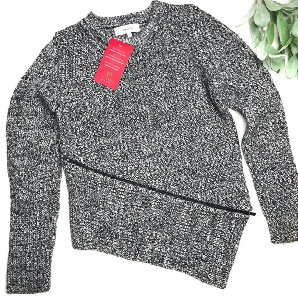 John +Jenn asymmetrical zip sweater